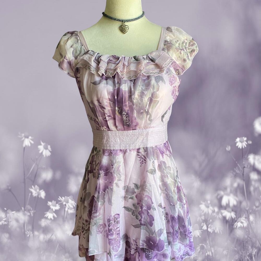 Magical lavender floral fairy dress